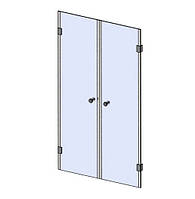 Скляна двостулкові двері в душову, Тип 802