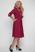 Жіноче плаття з запахом Паула колір марсала / розмір 50-56 / великі розміри, фото 2