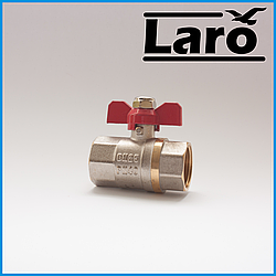 Кран кульовий латунний Ду25 В/В Laro pro art 107А (для води)