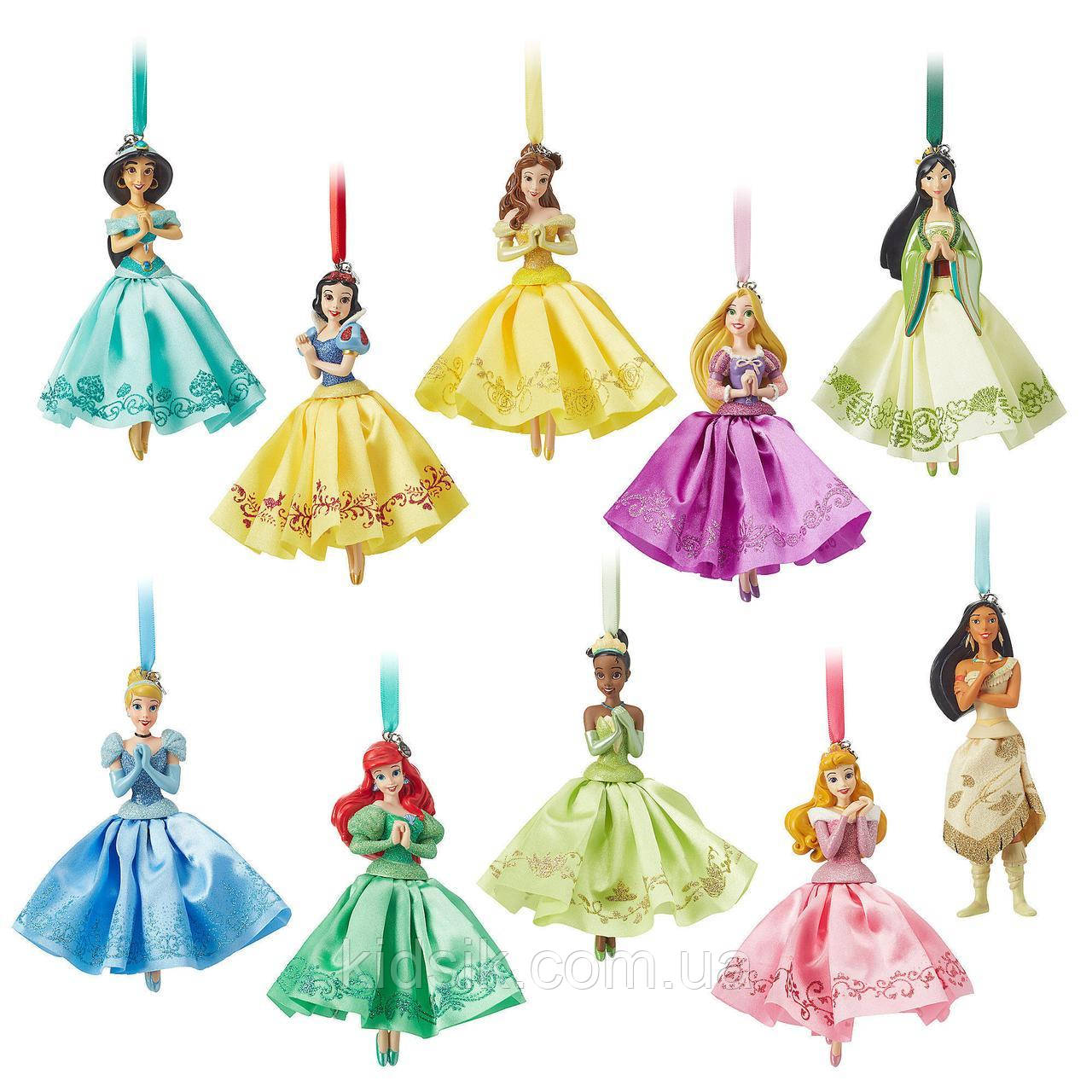 Шикарный набор ёлочных игрушек от  DisneyStore, принцессы Дисней