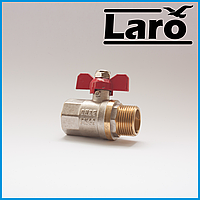 Кран шаровый латунный Ду25 В/Н Laro pro art 117А (для воды)