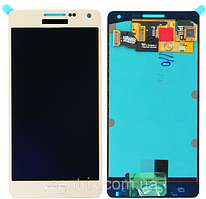 Дисплей (екран) для Samsung A500H Galaxy A5 (2015), A500F + тачскрін, золотистий, Champagne Gold, оригінал