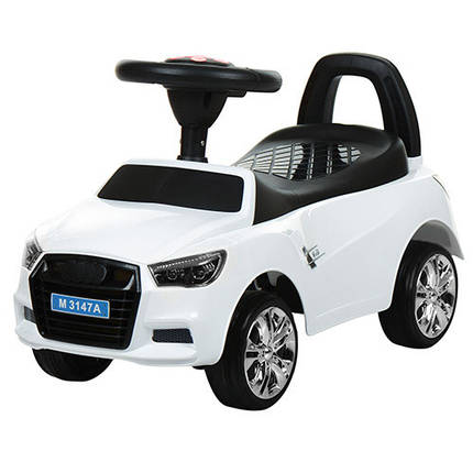 Толокар Audi (Bambi 3147A-1), Білий, MP3, світло фар і звуки., фото 2