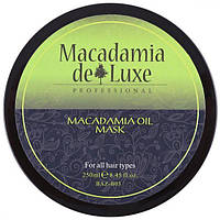 Поживна маска для волосся з олією макадамії De Luxe Professional Macadamia Oil Mask 250 ml