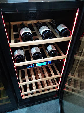 Шафа для вина двозонна Frosty H80D на 80 пляшок, фото 2