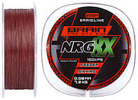 Шнур плетённый Brain NRG 8X sinking 200m 0.08mm 7.2kg brown