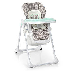 Стільчик для годування «Bambi» M 3890-4 (Сірий з бірюзовим піддоном)