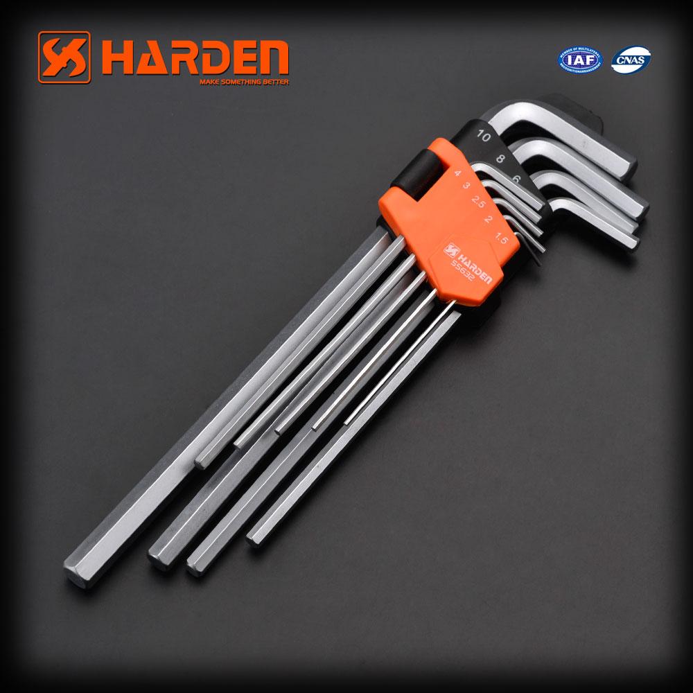 Комплект шестигранників екстрадовгих Hex 9 од. Harden Tools 540608
