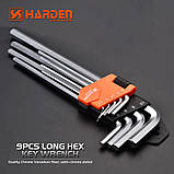 Комплект шестигранників екстрадовгих Hex 9 од. Harden Tools 540608, фото 3