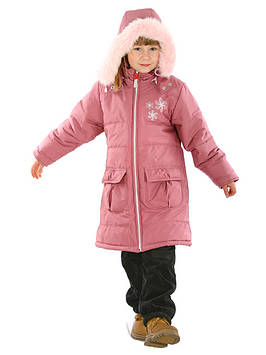 Тепле стьобане пальто для дівчаток (98, у кольорах)