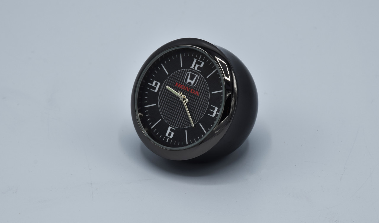 Годинник в автомобіль Vehicle clock HONDA, хром/круглі автомобільні годинники з маркою авто в подарунок Ходна