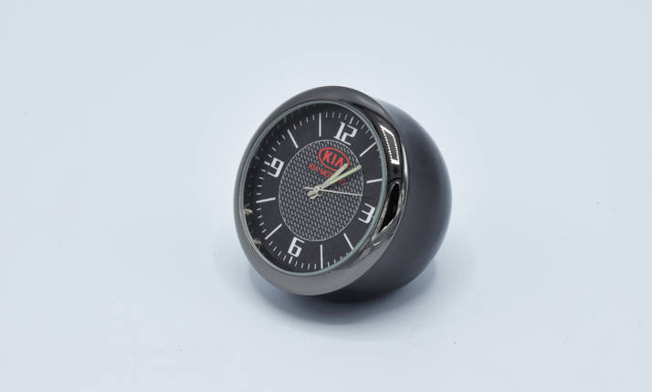 Годинник в автомобіль Vehicle clock KIA, хром/круглі автомобільні годинники з маркою авто КІА в подарунок, фото 2