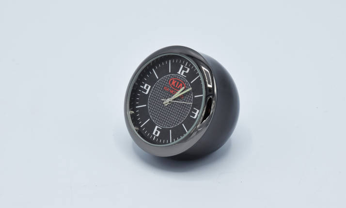 Годинник в автомобіль Vehicle clock KIA, хром/круглі автомобільні годинники з маркою авто КІА в подарунок, фото 1