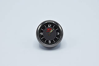Годинник в автомобіль Vehicle clock KIA, хром/круглі автомобільні годинники з маркою авто КІА в подарунок, фото 3