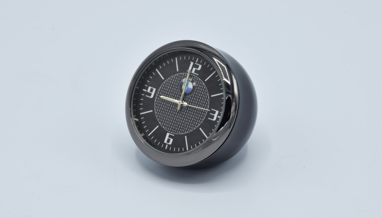 Годинник в автомобіль Vehicle clock BMW, хром/круглі автомобільні годинники з маркою авто БМВ подарунок