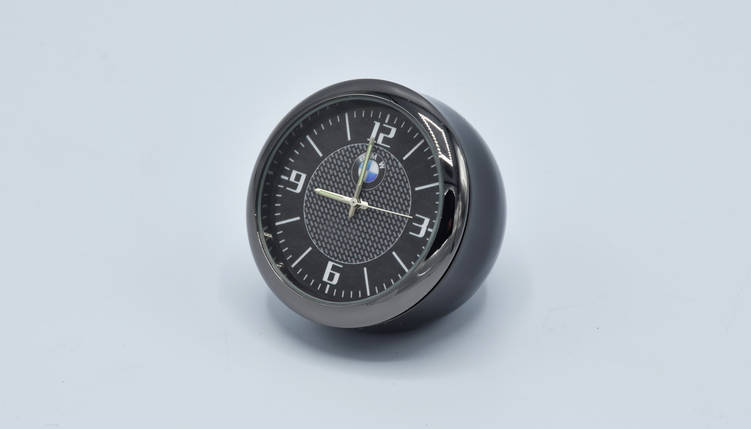 Годинник в автомобіль Vehicle clock BMW, хром/круглі автомобільні годинники з маркою авто БМВ подарунок, фото 2