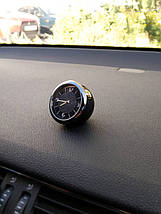 Годинник в автомобіль Vehicle clock BMW, хром/круглі автомобільні годинники з маркою авто БМВ подарунок, фото 2