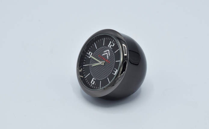 Годинник в автомобіль Vehicle clock Citroen, хром/круглі автомобільні годинники з маркою авто Сітроен, фото 2