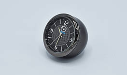 Годинник в автомобіль Vehicle clock Mazda, хром/круглі автомобільні годинники з маркою авто Мазда в подарунок