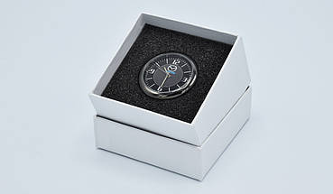Годинник в автомобіль Vehicle clock Mazda, хром/круглі автомобільні годинники з маркою авто Мазда в подарунок, фото 3