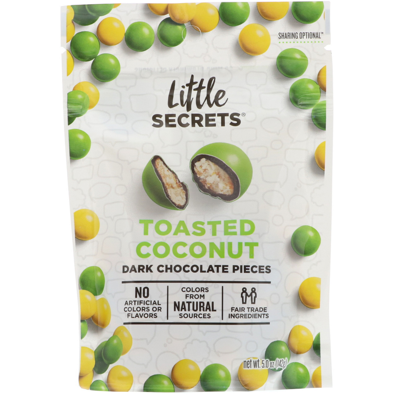 Little Secrets, Шматочки темного шоколаду, обсмажений кокос, 5 унц. (142 м)
