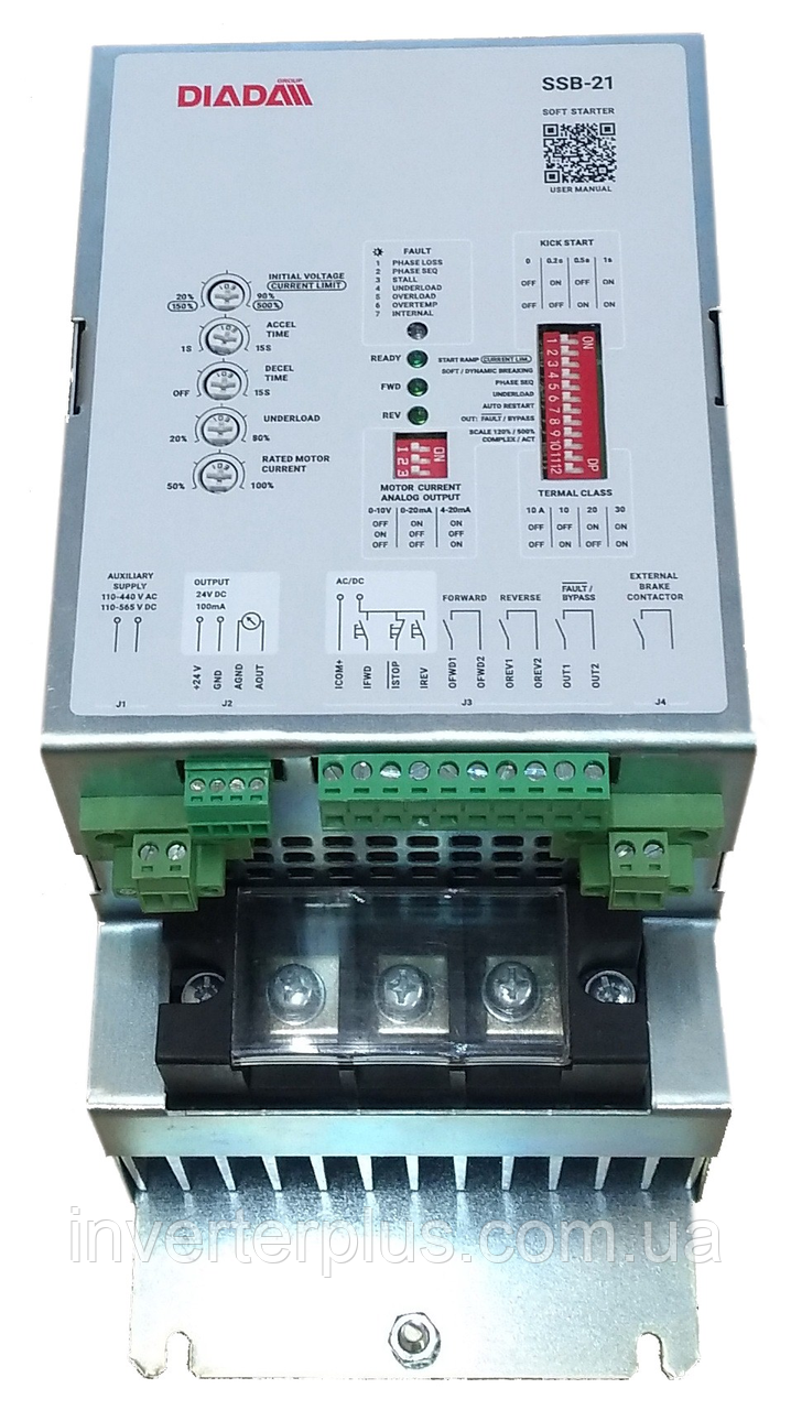 Пристрій плавного пуску SSB-21-85 для двигунів з потужністю 30кВт; 37кВт, 45кВт 3х400В