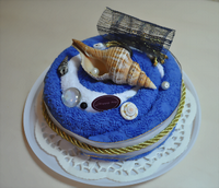 Рушник-тортик "Торт морський", фото 2