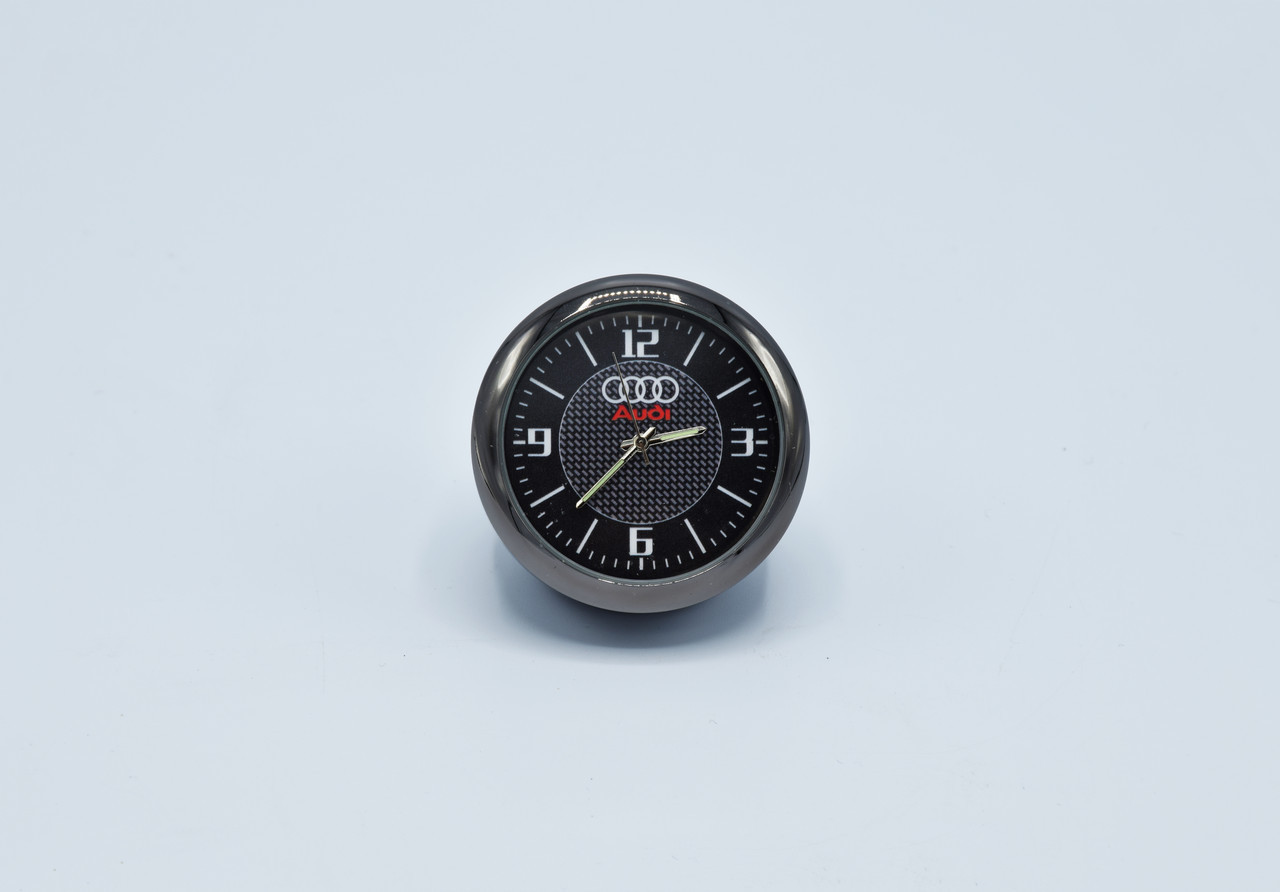 Часы в автомобиль Vehicle clock AUDI, хром/круглые автомобильные часы с маркой авто в Аауди подарок - фото 2 - id-p829264235