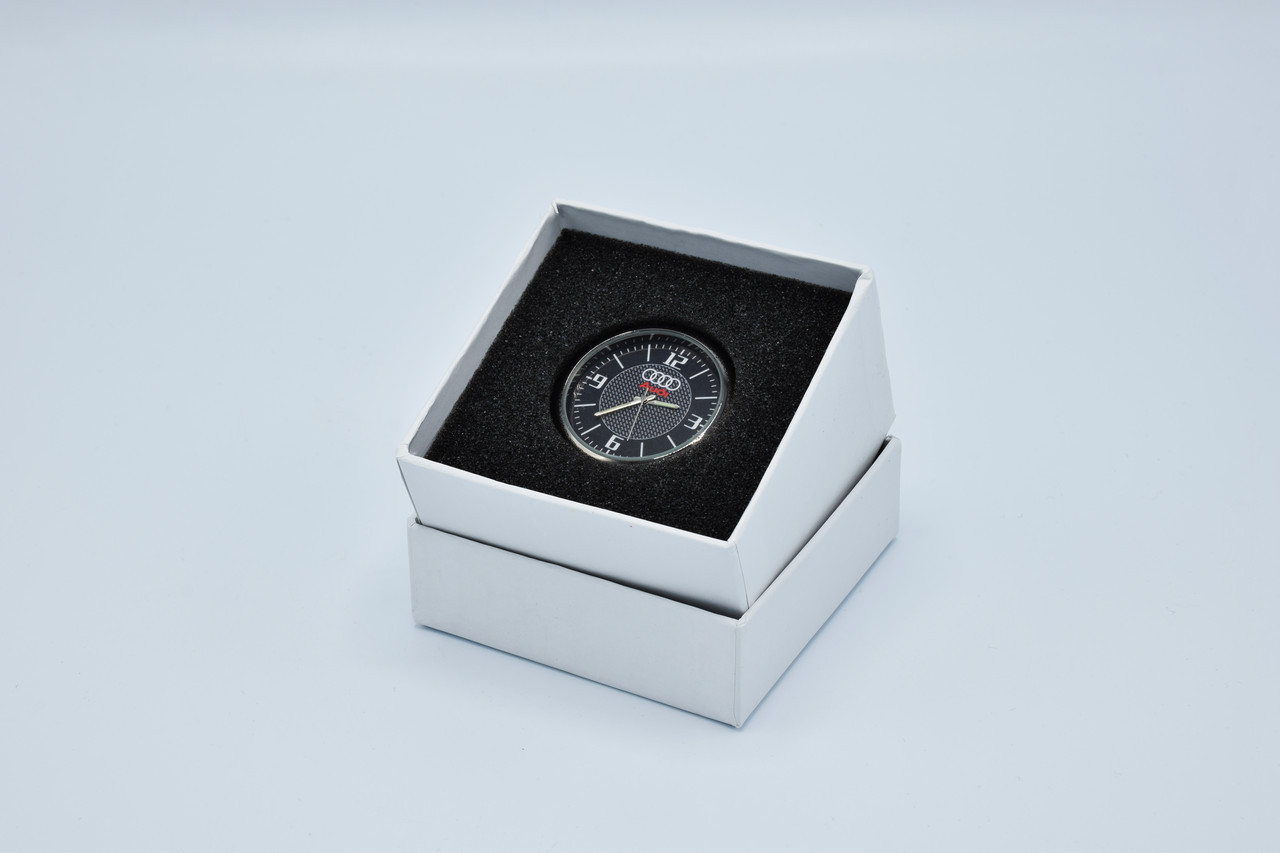Часы в автомобиль Vehicle clock AUDI, хром/круглые автомобильные часы с маркой авто в Аауди подарок - фото 3 - id-p829264235