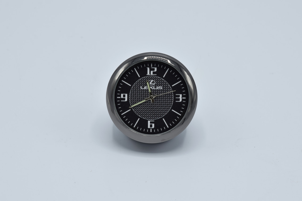 Часы в автомобиль Vehicle clock Lexus, хром/круглые автомобильные часы с маркой авто в Лексус подарок - фото 2 - id-p829264246
