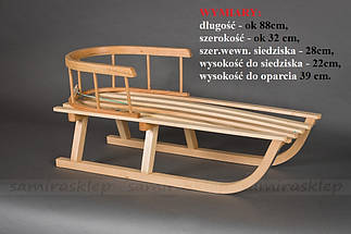Санки дерев'яні GREEN-BLACK, фото 3