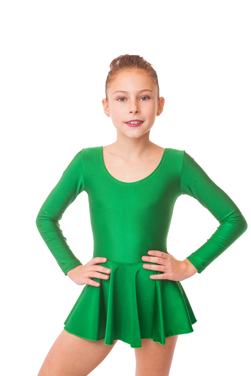 Плаття для танців (купальник + спідниця) колір ЗЕЛЕНИЙ, фото 1