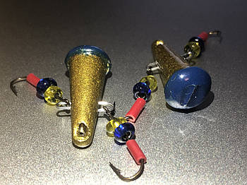 Яйця Fry midi 10g gold/blue