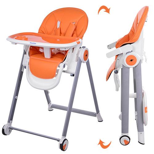 Стільчик для годування El Camino M 3550-7 MOON, оранжевий, фото 1