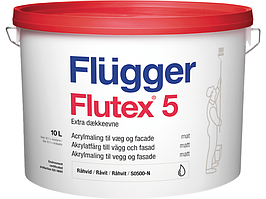 Інтер'єрна акрилова фарба для стін і стелі Flugger Flutex 5, водоемульсійна, 10 л