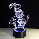 Світильник 3D людина Павук, Дизайнерські 3D-світильники, Подарунок хлопчику, Подарунок для дітей хлопчиків, фото 7