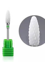 Фреза (насадка) керамічна, куля, зелена оригінал