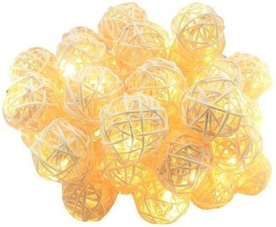 Новорічна гірлянда, RATTAN BALLS, 7 Метрів