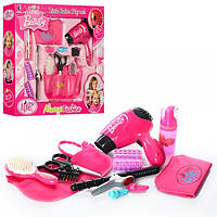 Набір перукаря V800-B, плойка, фен, звук, гребінець, ножиці, аксесуари, на бат-ку