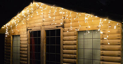 Новогодняя гирлянда Бахрома 500 LED, Белый теплый свет 24 м, 22,5W супер, фото 3