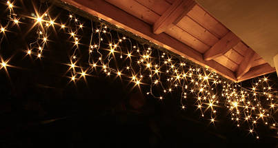 Новогодняя гирлянда Бахрома 500 LED, Белый теплый свет 24 м, 22,5W супер, фото 3