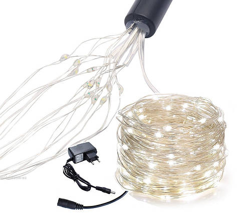 Новорічна гірлянда 200 LED, 20 гілок по 10 світлодіодів кожна, фото 1