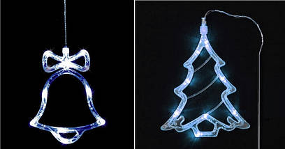Новорічна гірлянда "Дзвіночок,ялинка,янголятко" 15 LED, фото 4