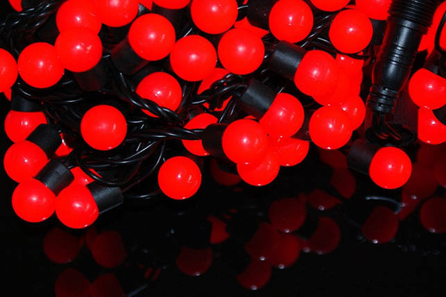 Новорічна гірлянда 200 LED / 20 м, Червоний світло, фото 4