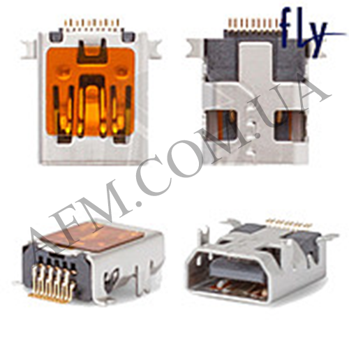 Конектор Fly DS103/ DS105/ FS107/ DS113/ DS120/ E130/ E145/ TS105/ TS90 (mini USB) 10pin