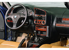 Наклейки на панель декоративні BMW E36 01.1991-04.1998 (20 предметів, дерево)