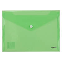 Папка на кнопці Axent 1522-25-A, A5, прозора, зелена