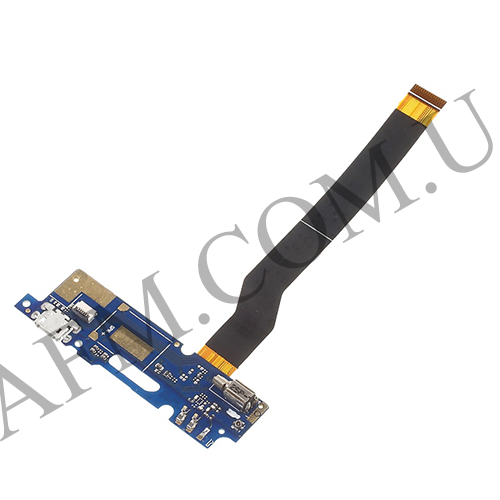 Шлейф (Flat cable) Asus ZenFone 3 Max 5.2" (ZC520TL), з роз'ємом зарядки, з вібродзвінком, з мікр
