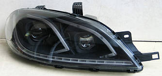Передні фари LED тюнінг оптика Chevrolet Lacetti хітч (5 дверей) чорні