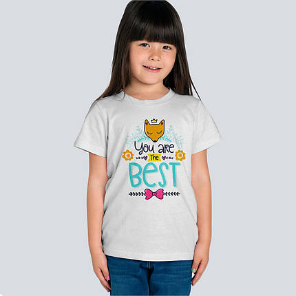 Футболка дитяча біла з малюнком "You are the Best", фото 2